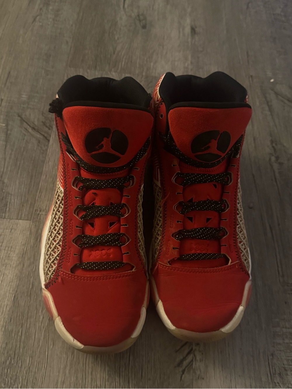 Jordan Red and Black Men's Athletic Basketball Shoes